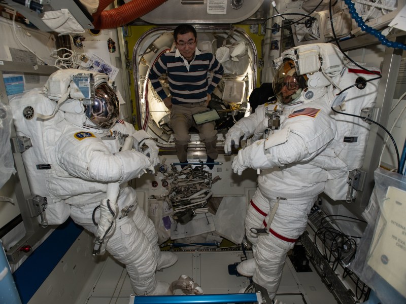 ISS spacewalk preps
