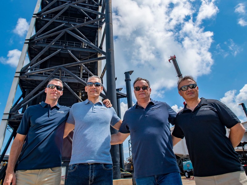 Ax-3 crew at LC-39A