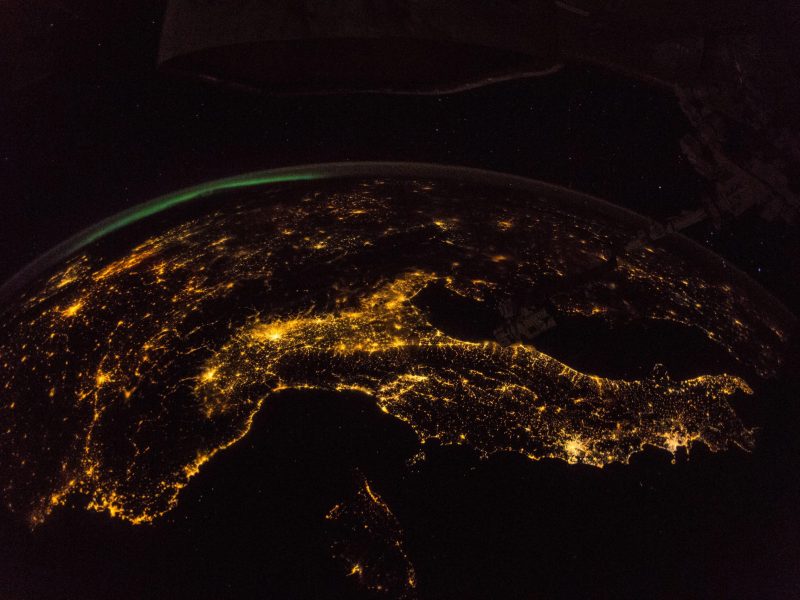 A photo of Europe taken by German astronaut Alexander Gerst. Credit: ESA/A.Gerst, CC BY-SA 3.0 IGO