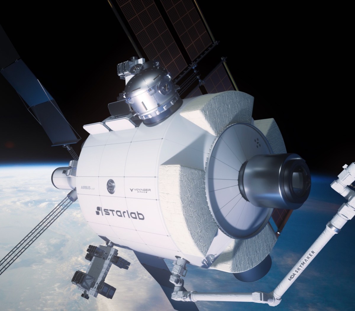 Illustration of Starlab, a commercial space station under development by Voyager Space, which went public in January 2025. Credit: Voyager Space