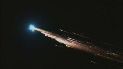 Space debris plunges to Earth, burning its way through the atmosphere. Credit: ESA