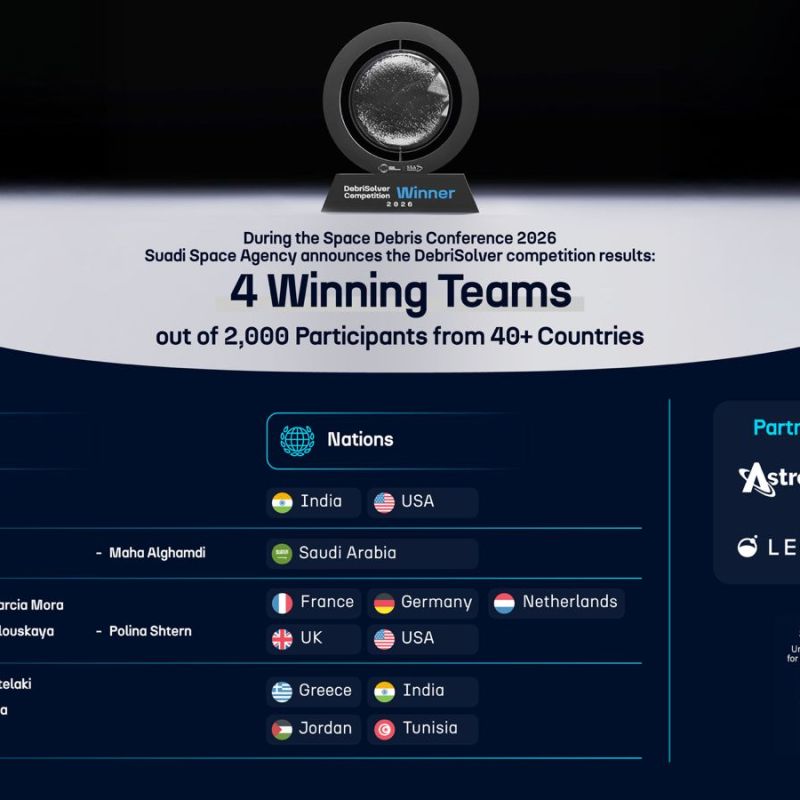Saudi Space Agency Announces Winners of Global ‘DebriSolver’ Competition at Space Debris Conference