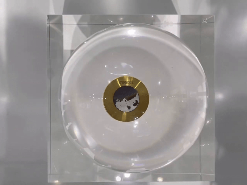 Partial Lunar soil sample collected by China's Chang'e 5 mission displayed at Airshow China 2021. Credit: Wikipedia Commons; CC BY 3.0